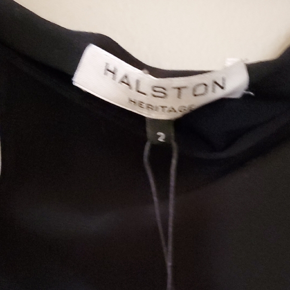 Halston Heritage Blue Sheath Dress with 3/4 Sleeves - Picture 2 of 5